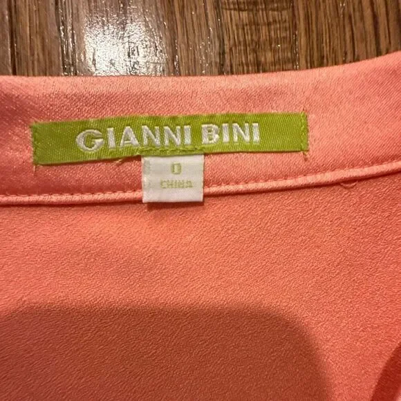 Gianni Bini orange midi slip skirt size 0 - Picture 4 of 8